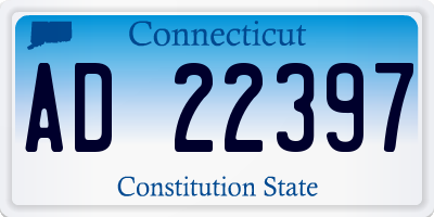 CT license plate AD22397
