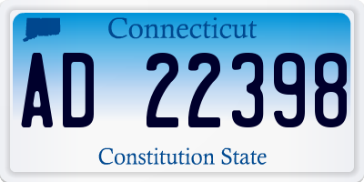 CT license plate AD22398