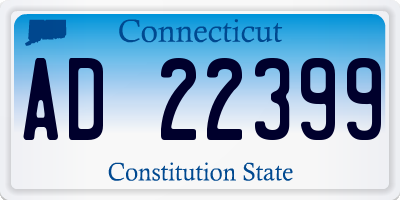 CT license plate AD22399