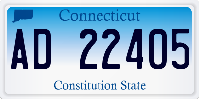 CT license plate AD22405