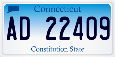 CT license plate AD22409