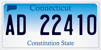 CT license plate AD22410