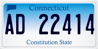 CT license plate AD22414