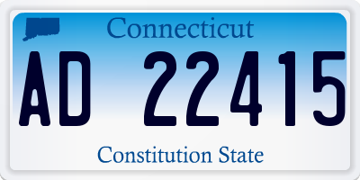 CT license plate AD22415