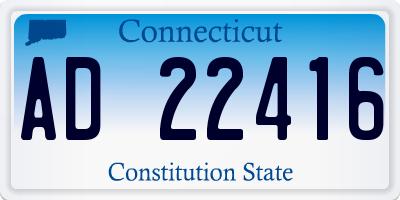 CT license plate AD22416