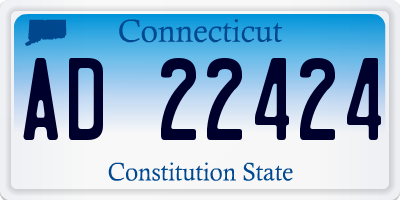 CT license plate AD22424