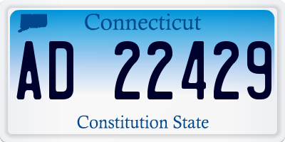 CT license plate AD22429