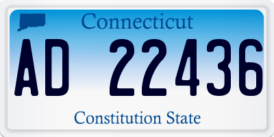 CT license plate AD22436