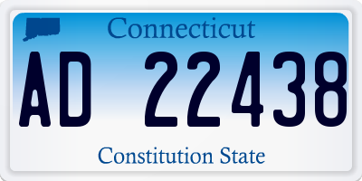 CT license plate AD22438