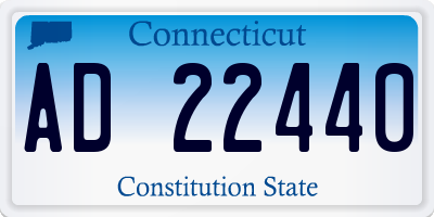 CT license plate AD22440