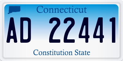 CT license plate AD22441