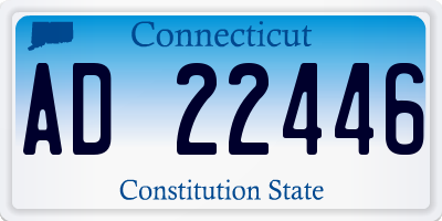 CT license plate AD22446