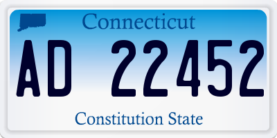 CT license plate AD22452