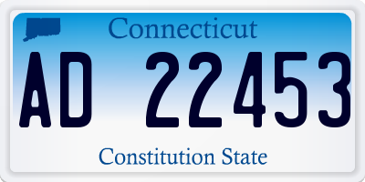 CT license plate AD22453