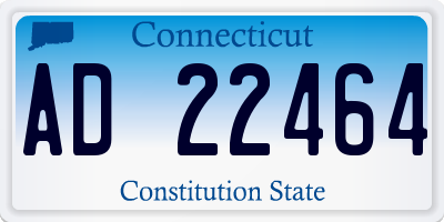 CT license plate AD22464