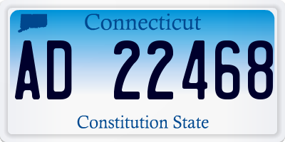 CT license plate AD22468