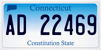 CT license plate AD22469