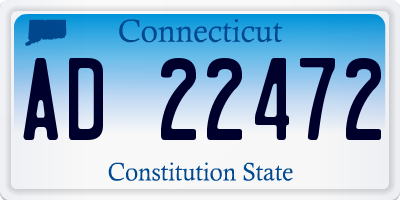 CT license plate AD22472