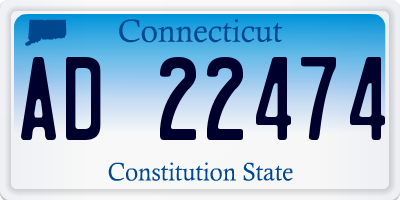 CT license plate AD22474