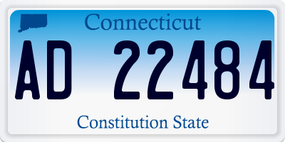 CT license plate AD22484
