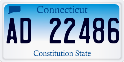 CT license plate AD22486
