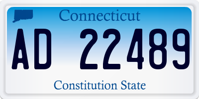 CT license plate AD22489