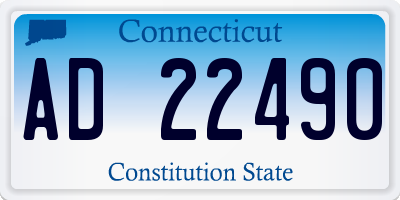 CT license plate AD22490