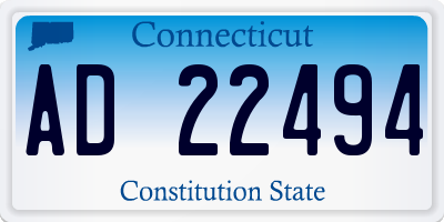 CT license plate AD22494