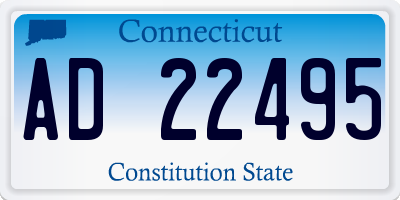 CT license plate AD22495