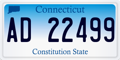 CT license plate AD22499