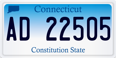 CT license plate AD22505