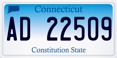 CT license plate AD22509
