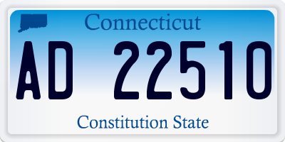 CT license plate AD22510