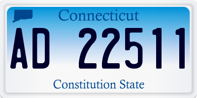 CT license plate AD22511