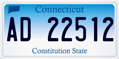 CT license plate AD22512