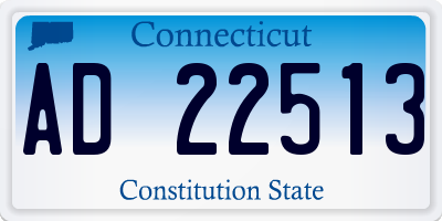CT license plate AD22513