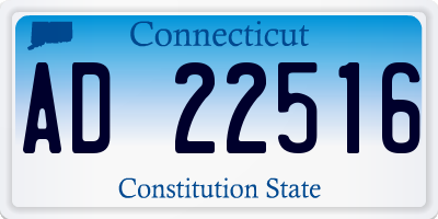 CT license plate AD22516