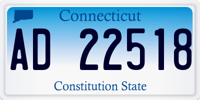 CT license plate AD22518