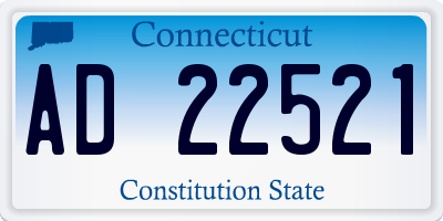 CT license plate AD22521