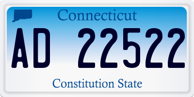 CT license plate AD22522