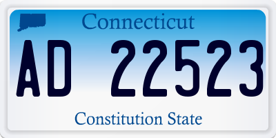 CT license plate AD22523