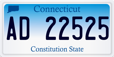 CT license plate AD22525