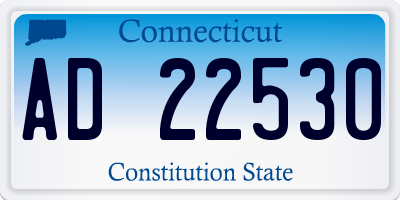 CT license plate AD22530