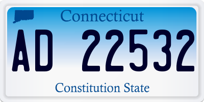 CT license plate AD22532