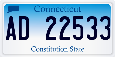 CT license plate AD22533