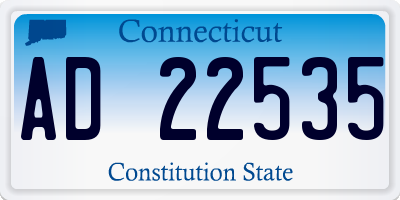 CT license plate AD22535
