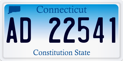 CT license plate AD22541