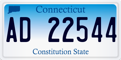 CT license plate AD22544