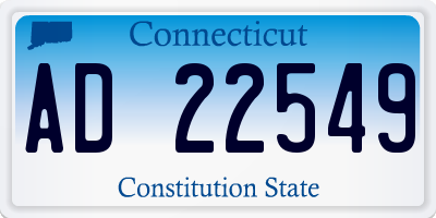 CT license plate AD22549