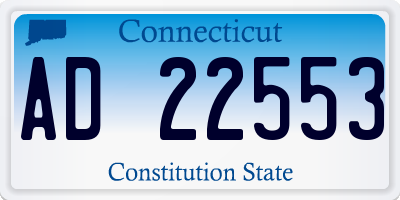 CT license plate AD22553